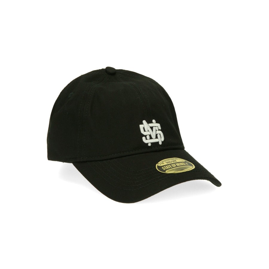 Cappelli 5tate Of Mind | Monogram Curved Cap Black