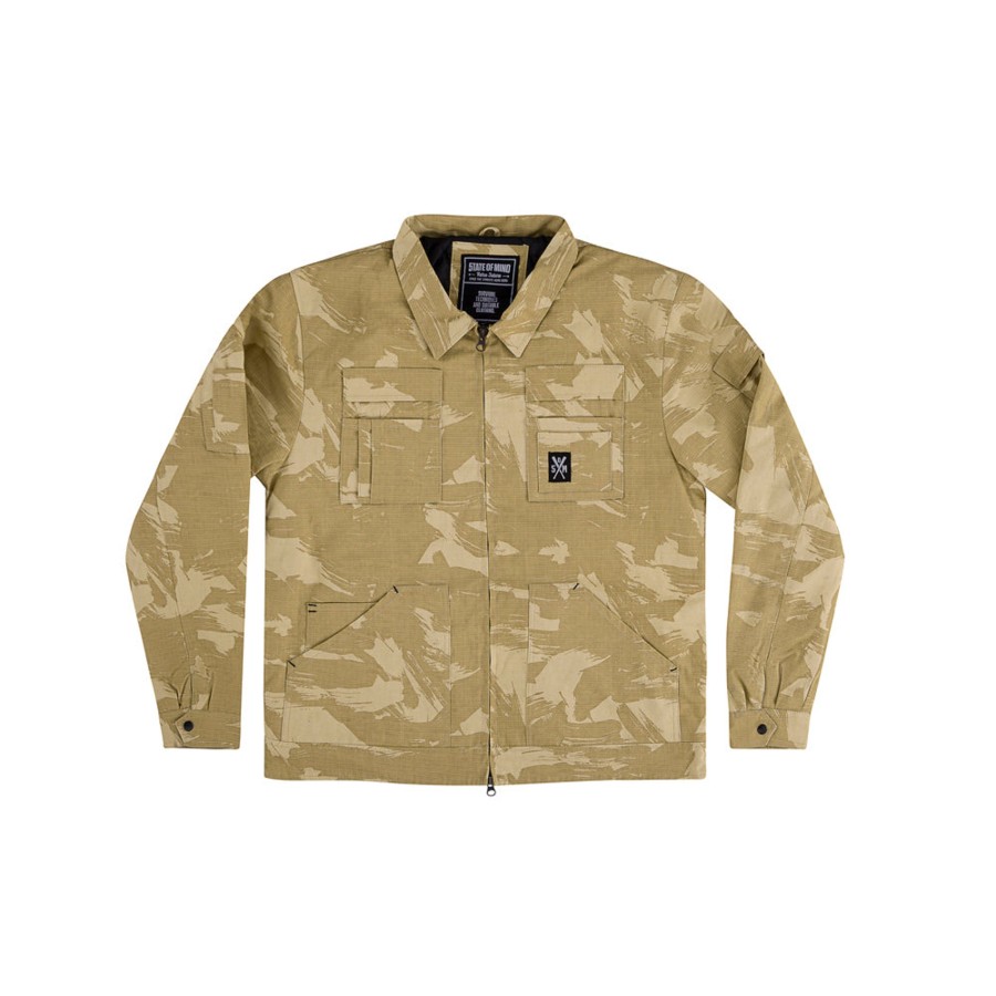 Giacche 5tate Of Mind | Retrofuture Combat Short Jacket Beige/Camo