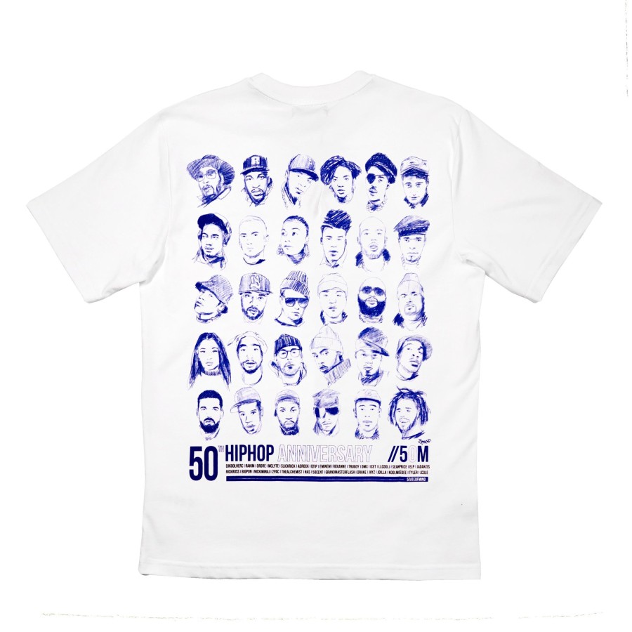 T-Shirts 5tate Of Mind | 5Om Hip Hop Anniversary T-Shirt Bianca Blu