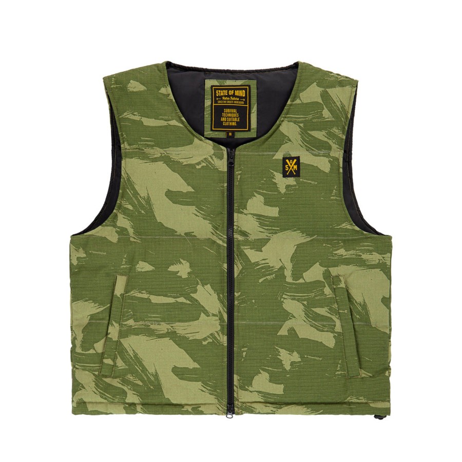 Giacche 5tate Of Mind | Retrofuture Basic Puffer Rider Vest Camouflage