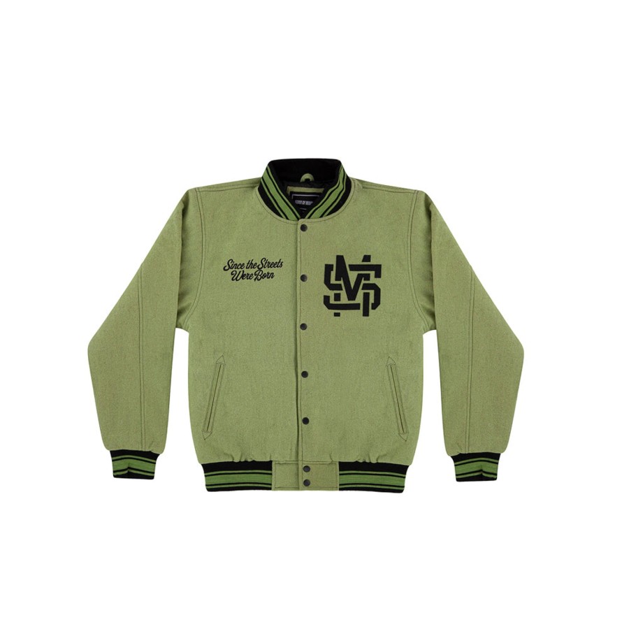 Giacche 5tate Of Mind | Monogram Varsity Jacket Military Green