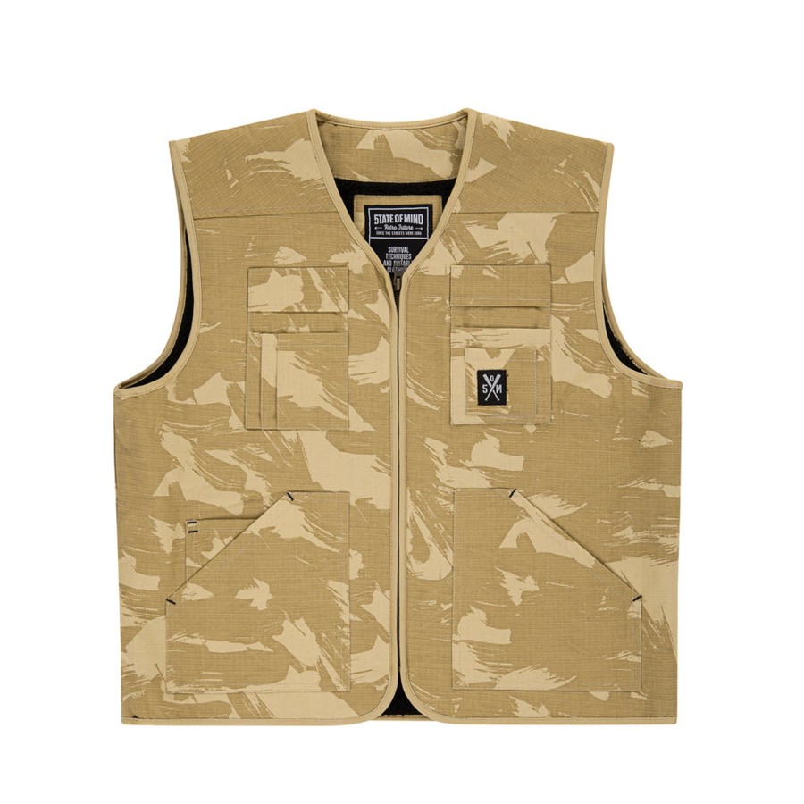 Giacche 5tate Of Mind | Retrofuture Combat Vest Beige/Camo