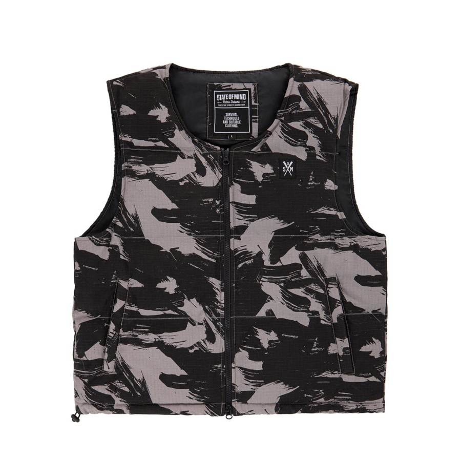 Giacche 5tate Of Mind | Retrofuture Basic Puffer Rider Vest Black/Camo