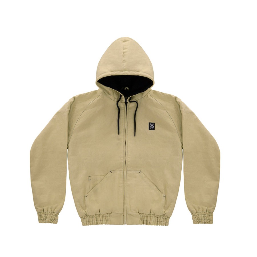 Felpe 5tate Of Mind | Retrofuture Worker Canvas Hoodie Zip Sand