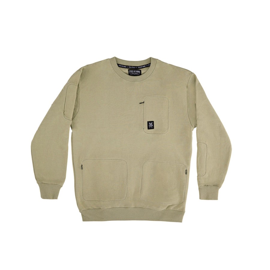 Felpe 5tate Of Mind | Retrofuture Hidden Cargo Sweatshirt Sand