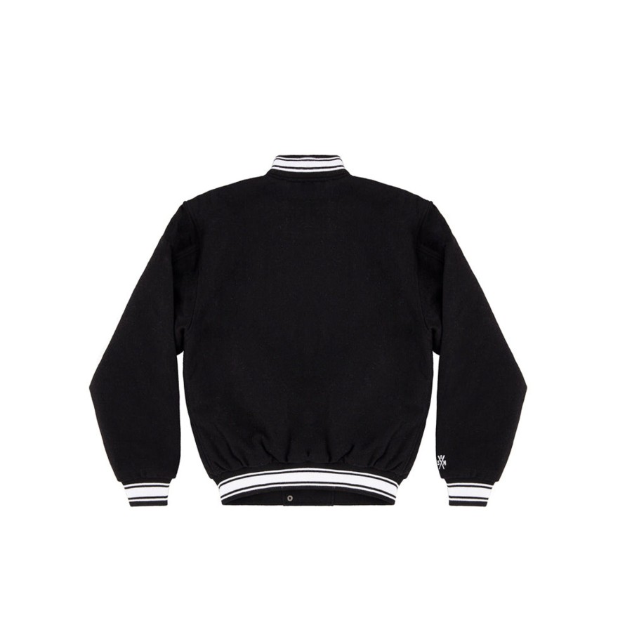 Giacche 5tate Of Mind | Monogram Varsity Jacket Black