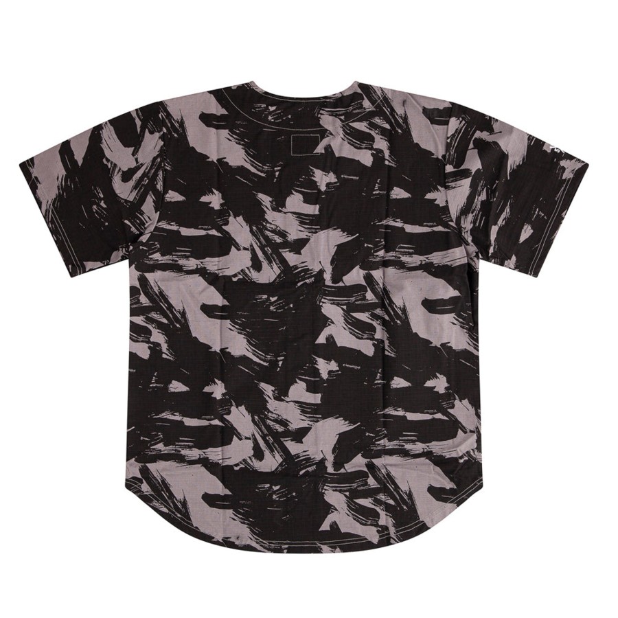 Camicie 5tate Of Mind | Monogram Baseball Jersey Black/Camo